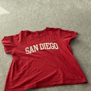 Brandy Melville Red 'San Diego' Tee